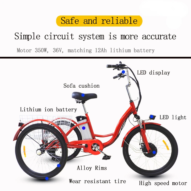 Wholesale European And American Style Power Electric Tricycle Pedal