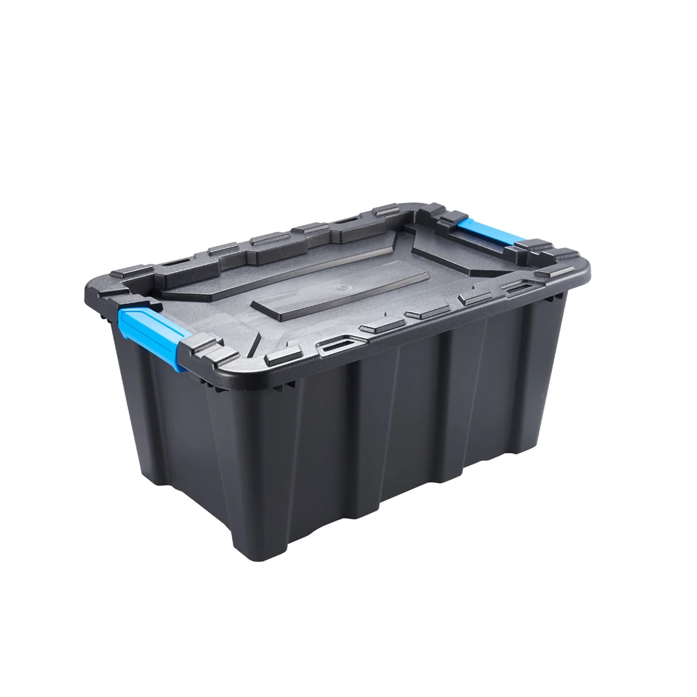 40L heavy duty plastic tote container with lid