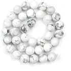 White 60pcs/strand 6mm White Howlite Turquoises Natural Gemstone Beads For Jewelry Making