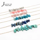 Labradorite Bracelets Labradorite Jewelry 18K Gold Plated Thin Chain Broken Stone Spectrolite Bracelets