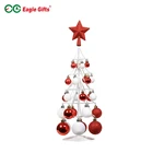 Mini Tree Decor Eaglegifts Wholesale High Quality Kerstballen Decoration Mini 30mm Ball Christmas Tree Tower Sitter
