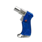 Torch Torch Economical Custom Design Metallic Gun Shape Lighters Blue Torch Powerful Portable Torch Lighter
