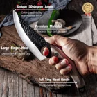 Knife Box Hand Forged Boning Knife With Sheath And Gift Box For Meat Cuttin