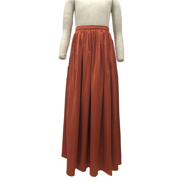 rust maxi skirt