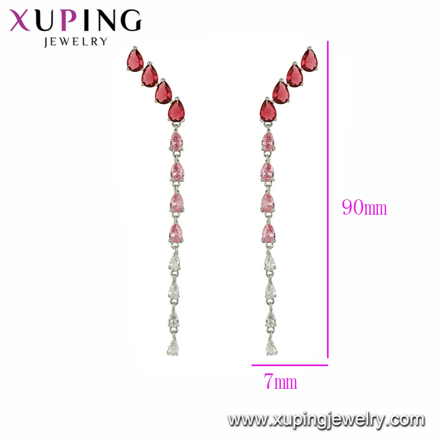 YSearring-309 Xuping 2019 new arrival rhodium color special design fashion stone stud earring for lady