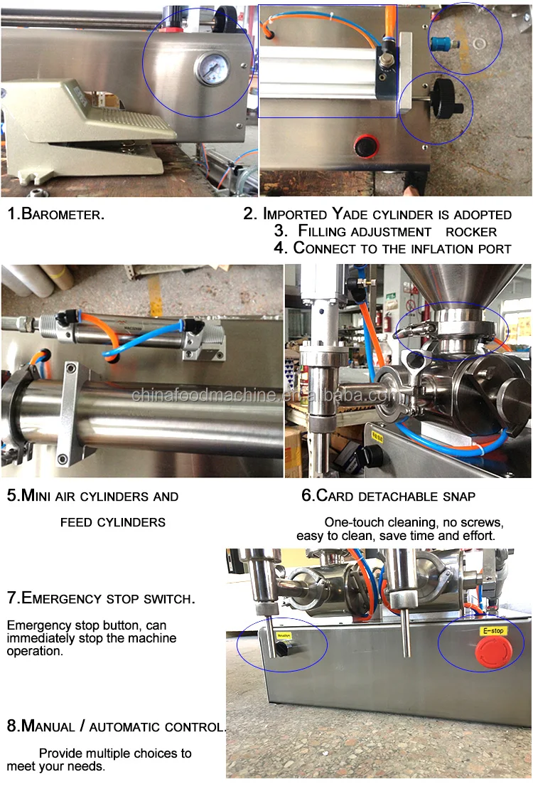 Cream Filling Machine Paste Stainless Steel Food and Beverage Liquid Thick Paste Filling Machine details