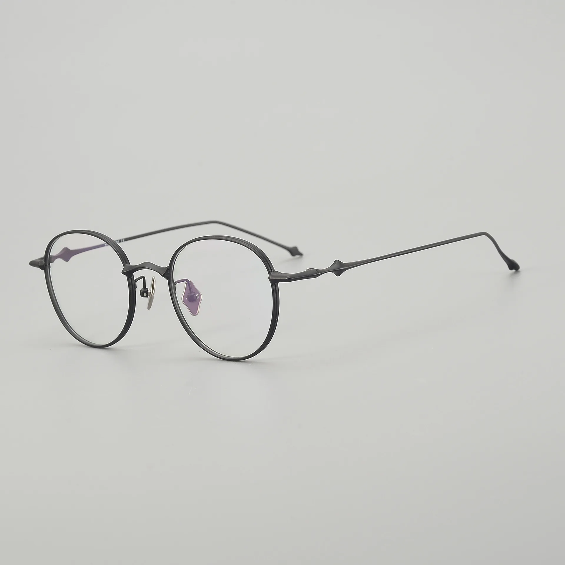 Retro Pure Titanium Round Glasses Frame High Quality Round Frame Glasses Titanium Eyewear 