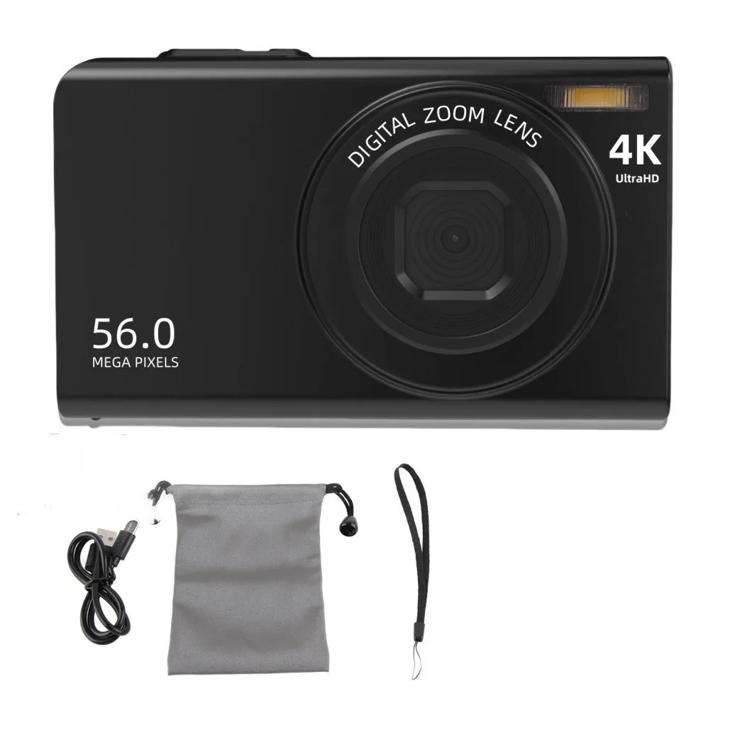 Hot Selling 4K HD Compact Digital Camera Card Style Selfie Photo Device Home Use Travel Daily Recording Gift