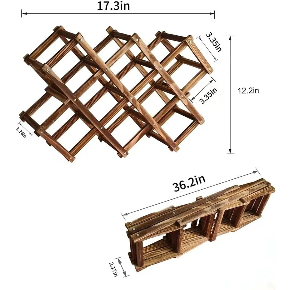Modern Freestanding Wine Rack Organizer Countertop Cabinets Iron Rack Foldable Scratch-Resistant Protector for Home Furniture supplier