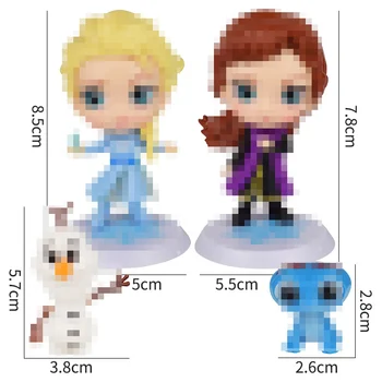 cake Topper Disney Princess Character Figures Frozen birthday wedding party Cake Decoration PVC girls Toys Set of 4 pcs