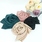 Chiffon Premium Crepe Chiffon Scarf Available Malaysia Women Pleated Crinkle Scarf Hijab Tudung