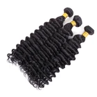 Deep Wave Hair Natural Raw Deep Wave Unprocessed Virgin Indian Hair Cuticle Aligned Raw Indian Hair From India