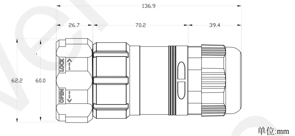 19-Core Male Female Aviation Plug Gold-Plated Copper Needle Stage Light Signal Waterproof Plug with Distribution Box