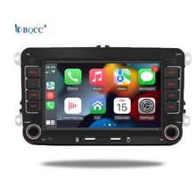 BQCC 7" 2din Car Stereo Wireless Carplay 2USB Android GPS Navigation Wifi For Volkswagen Skoda Seat Passat B7 Polo VW Golf 5 6