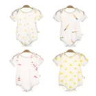 Rompers Hot Sale Unisex Baby Girls' And Boys' Short Sleeve Organic Cotton Rompers Bodysuits