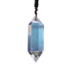 Stone Quartz Pendant Natural Crystal Mineral Energy Stone Clear Quartz Point Pendant For Men Women Gift