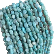 6-8 mm Natural gemstone Irregular Crystal Agate Beads Freeform Gravel Stone Amazonite Larimar Chips Beads for Jewelry Making