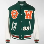 Leather Jacket Winter Oem Custom Logo Vintage Boy Leather Coat Sport Baseball Jacket Bomber Jacket Lettermen Jacket