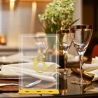 Wedding Custom Place Card Mirror Clear Wedding Standing Acrylic Wedding Table Number