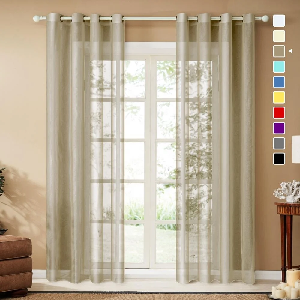 7 Colors Tulle Sheer Voile Window Curtain Drapes Home Hotel Bedroom Decoration 