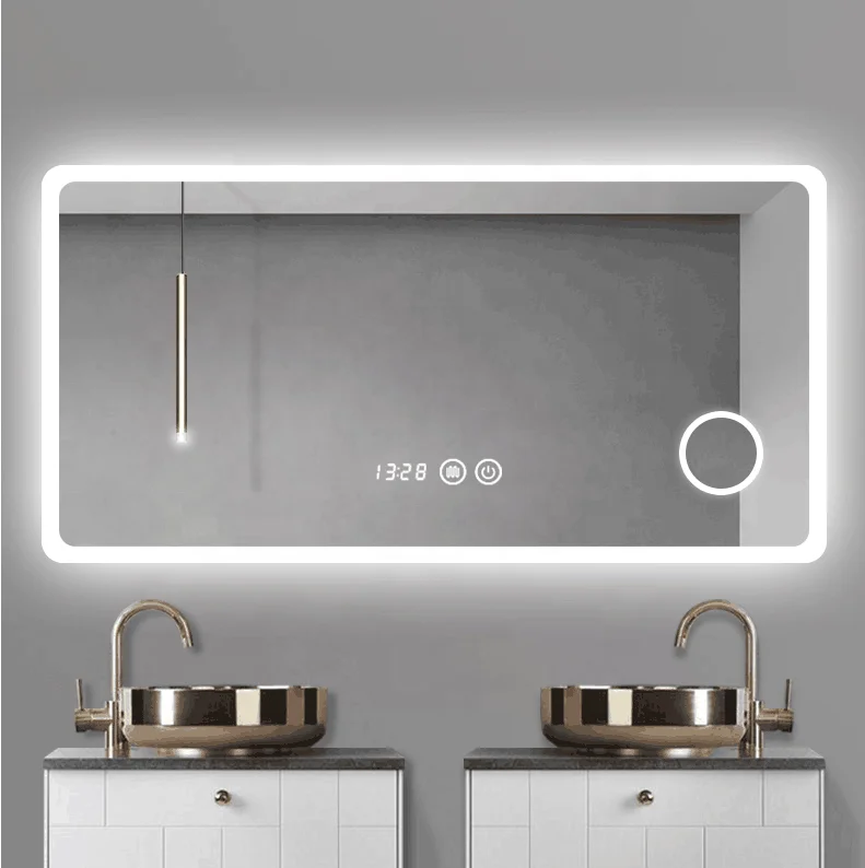 touch screen vanity mirror with lights