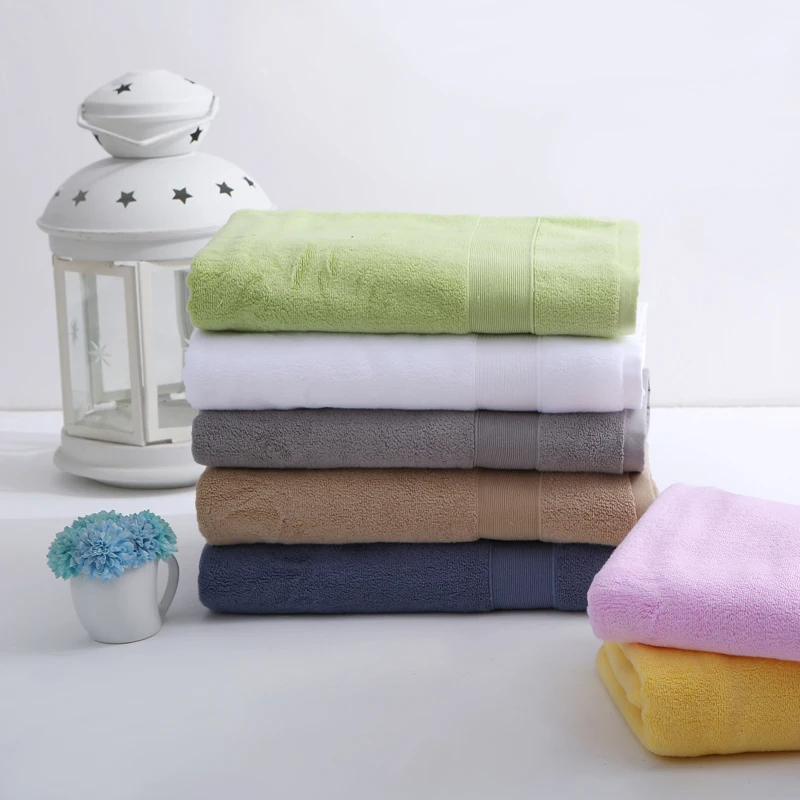 Guangzhou Factory Stock Custom Brand Towel 100%  Cotton Spa And Hotel Bath Towel