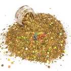Glitter 2022 Polyester Material Hexagon Shape Glitter Holographic Chunky Mix For Tumblers Glitter