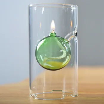 High quality customized high borosilicate glass handmade glass modern oil lamp
