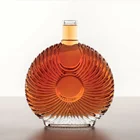 Bottle Wholesale High Quality Shell Stripe Classic Design Liquor Carving Bourbon Wine Glass Bottle