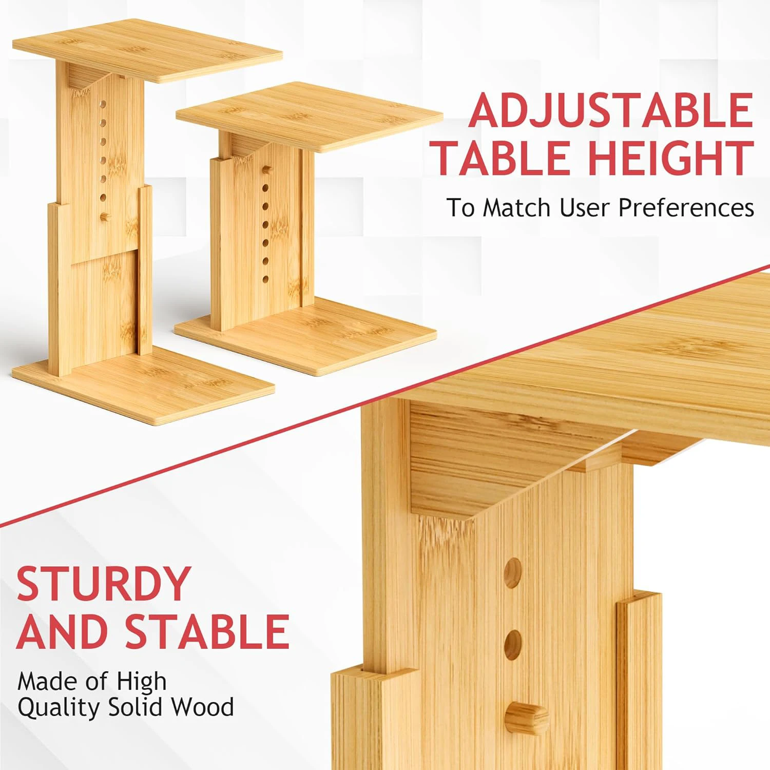 product modern adjustable wooden c shaped side table behind couch table tray bamboo end table for living room furniture-5