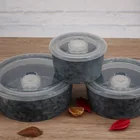 Ceramic Bowl With Cover Wholesale Custom Printing Fresh Keeping Ceramic Bowl With Sealing Cover