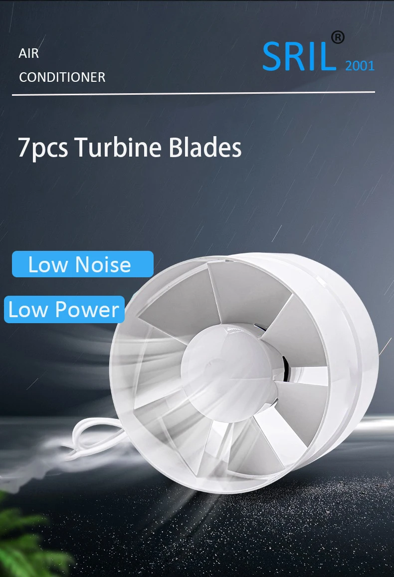Inline Duct Ventilation Fan, 5Inch, ABS, Plastic - detail 4