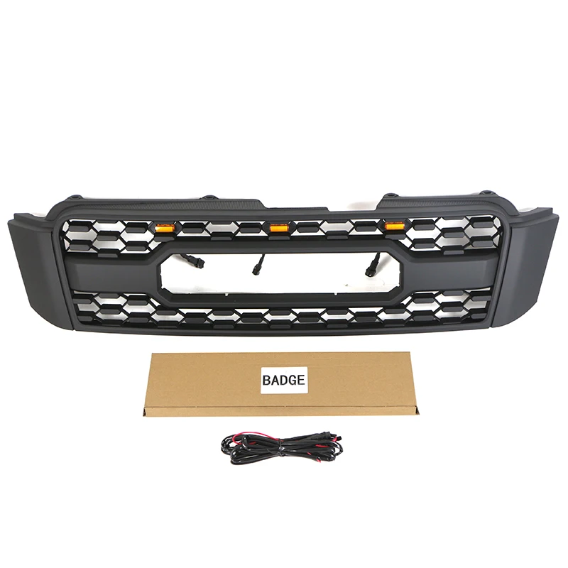 product 2004 2007 auto parts abs front car grille with light fit for toyota highlander592-54