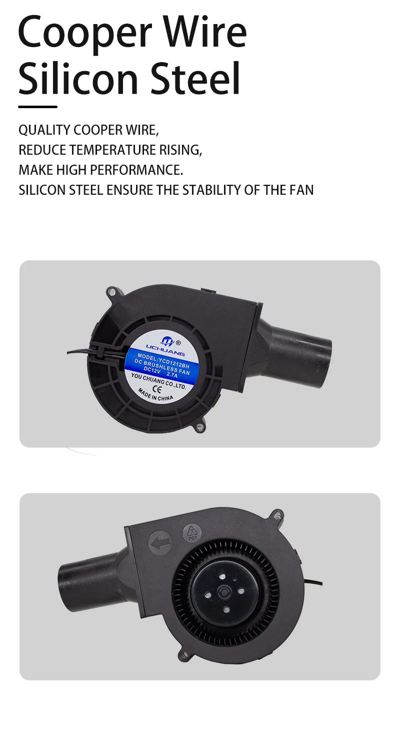 Centrifugal Blower, YC9733, 97x97x33mm, 12V, 24V - detail 10