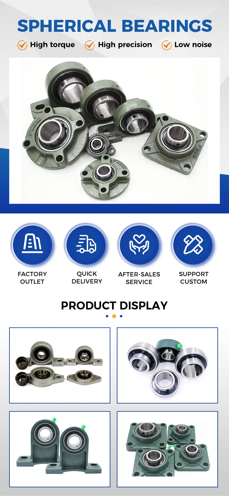 Pillow Block Bearing Bearing With Seat Vertical Outer Spherical Bearing