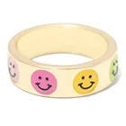 Snake Rings Women 14k Gold Jewelry Wholesale Snake Heart Rings Jewelry Women Smile Enamel Finger Chunky Adjustable Rings