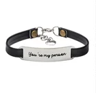 Color Bracelet Joycuff Couple Jewelry Leather Any Color Engraved Text Any Font Customize Bracelet