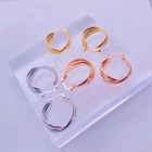 18k Gold Earring Factory Direct Sale 18K Gold Fashion Woman Vintage Hoop Earring