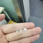 Beads White GH Color 0.21ct-0.9ct Halfmoon Shape Wholesale Price Raw Material Beads Moissanite Stone