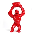 Decor Custom Modern Decor Abstract Wild Kong Art Animal Statue Gorilla Indoor Decoration Resin Figurine