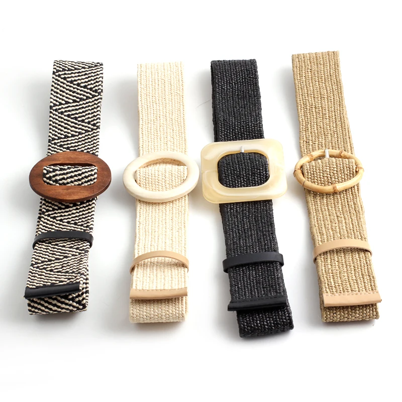 Womens Wide Elastic Stretch Waist Belts 