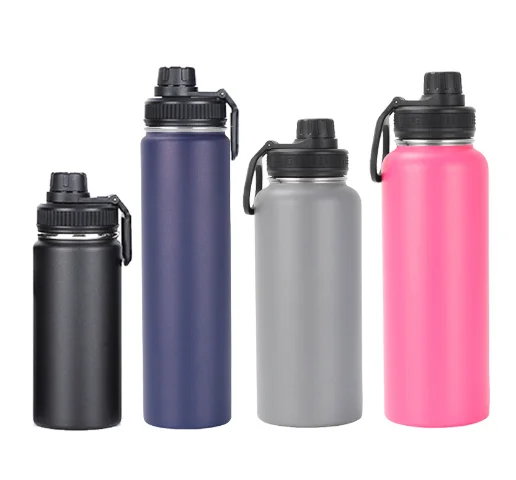 wholesale Wide Mouth Double Wall Thermos Bottle Vacuum Flask 1l Stainless Steel Insulated Portable Travel Water Bottle