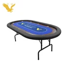 Texas Poker Table Casino Quality Poker Table YH 10 Players Texas Holden Poker Table Casino Folding Poker Table With Padded Rails Cup Holders