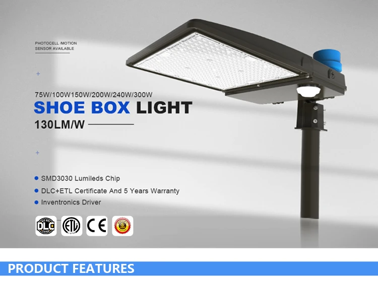 USA IP65 LED shoe box light street parking lot area lighting fixture 200W for tennies court