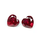Corundum Gemstones Top Quality Synthetic Red Corundum Heart Shape Excellent Cut Corundum Gemstones In Stock