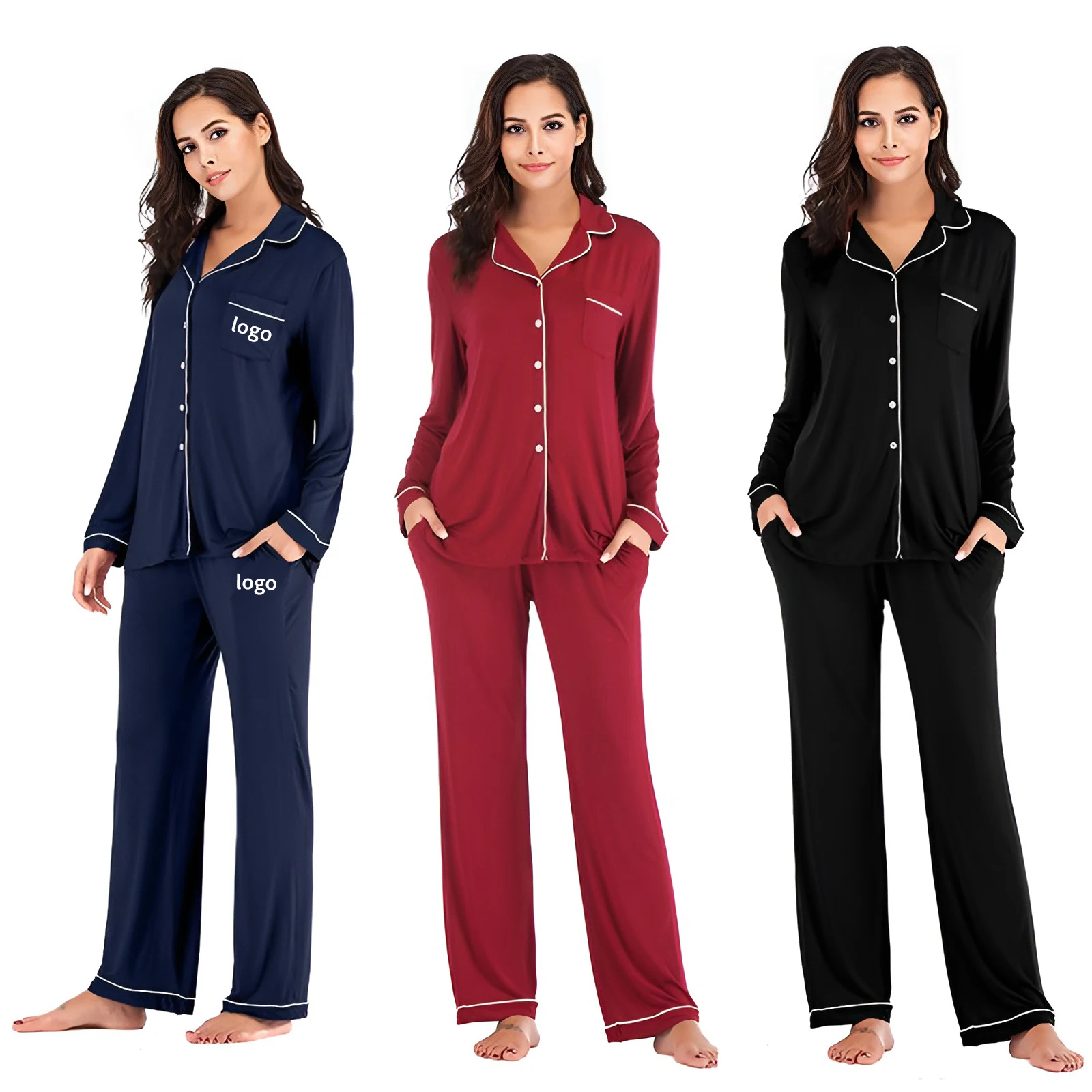 pjs sets pajamas sets women winter wholesale