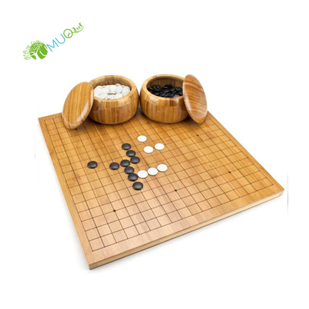 NUOBESTY Go Set Reversible Bamboo Go Board Magnetic Go Game Set Classic Chine... 