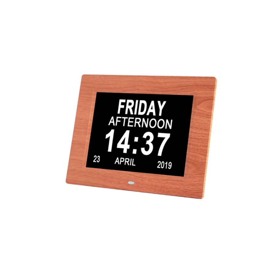 Clock Calendar With Date Day Time Large Auto Dimming Alarm For Seniors