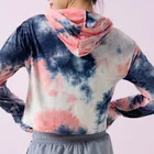 Wholesale Wholesale Fitness Workout Sweatshirts Custom Athletic Women Sports Crop Top Tie Dye Looking Hoodies