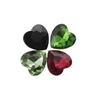 Beads YALI K9 Glass Color Fancy Heart Shaped Sapphire Stone Beads